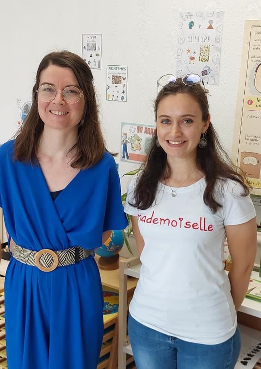 Claire et Ambre, les éducatrices de l'école