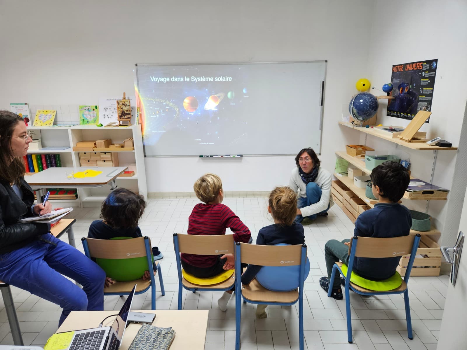 Petits effectifs : une leçon sur le système solaire en petit groupe